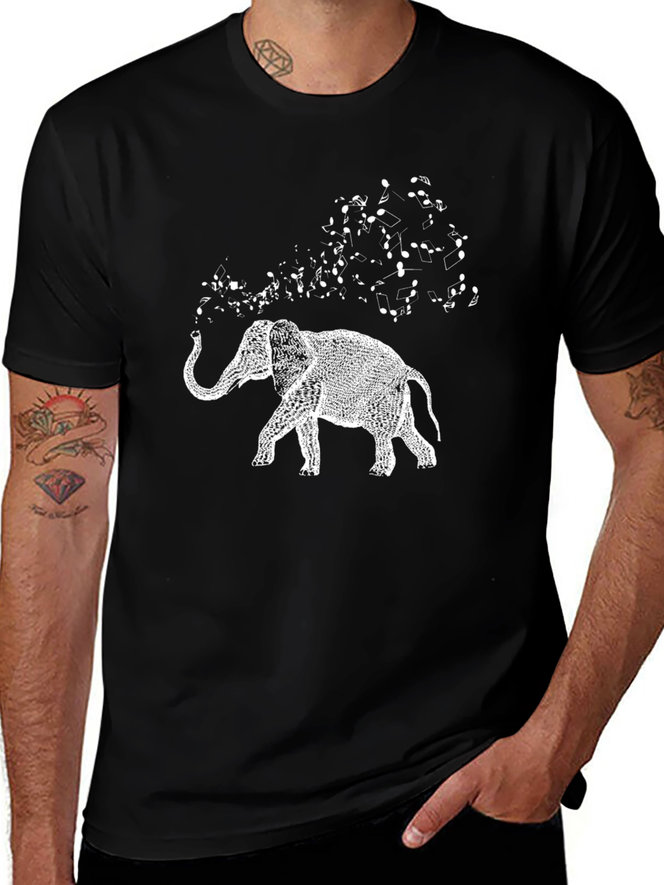 Elephant Music T-Shirt - Unique Graphic Tee