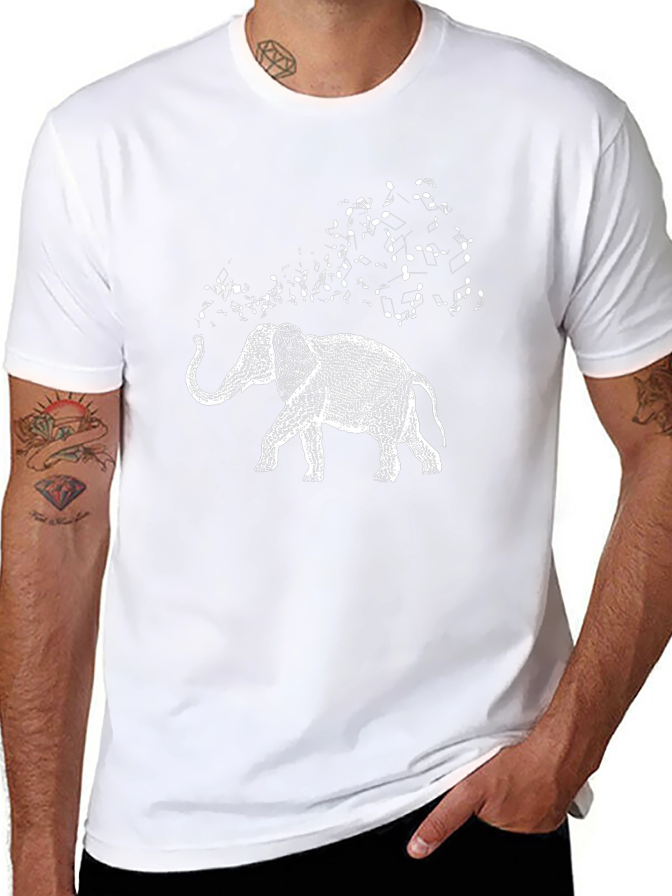 Elephant Music T-Shirt - Unique Graphic Tee