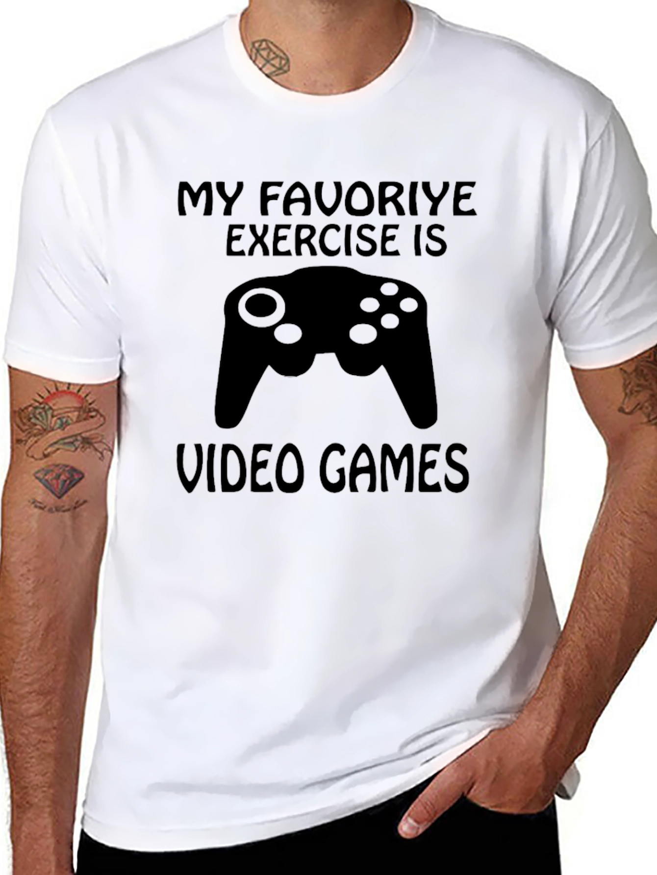 Gamer T-Shirt - My Favorite Exercise Video Games