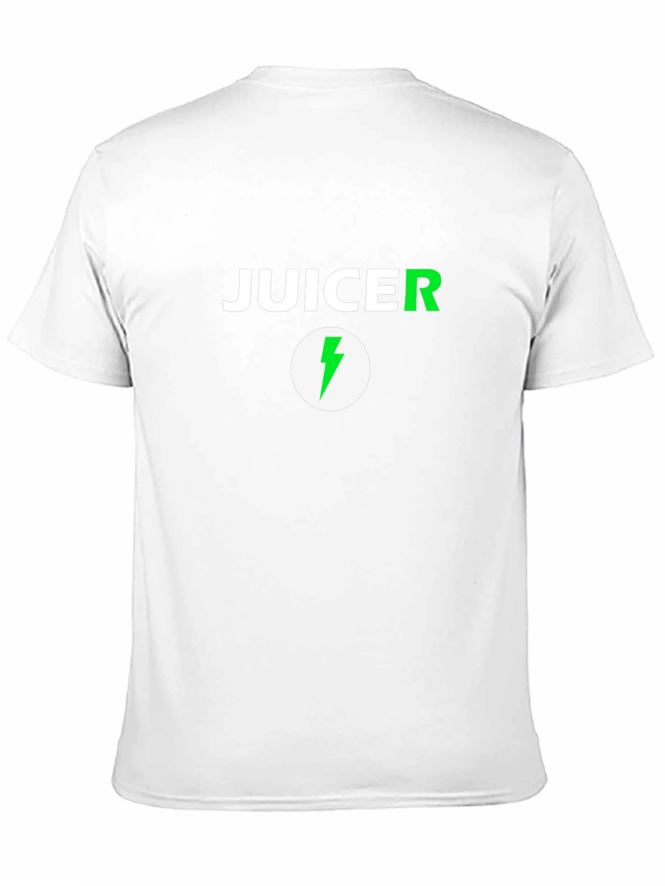 Juicer Black T-Shirt with Green Lightning Bolt Logo