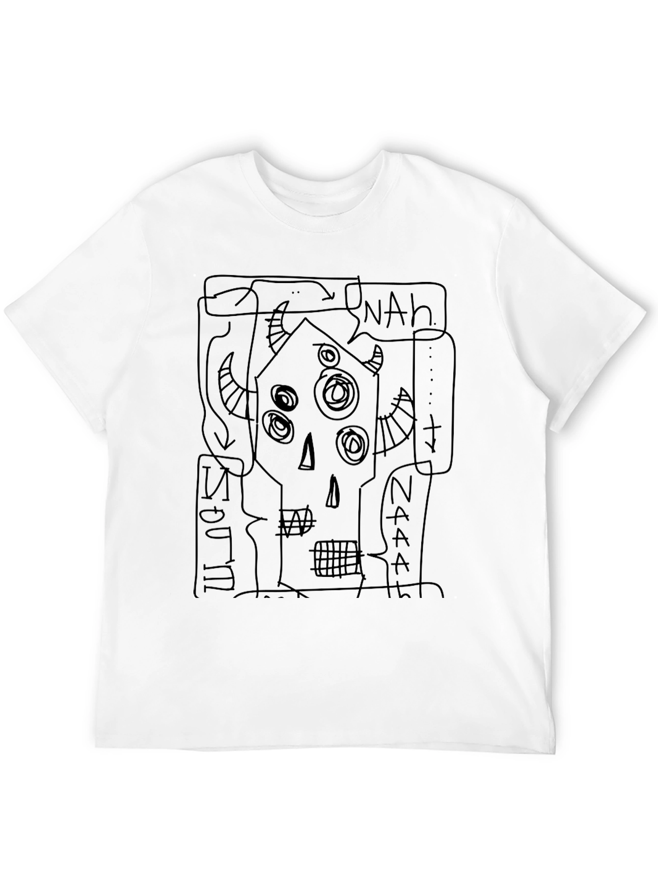 Unique Graphic Tee - Abstract Design Black T-Shirt