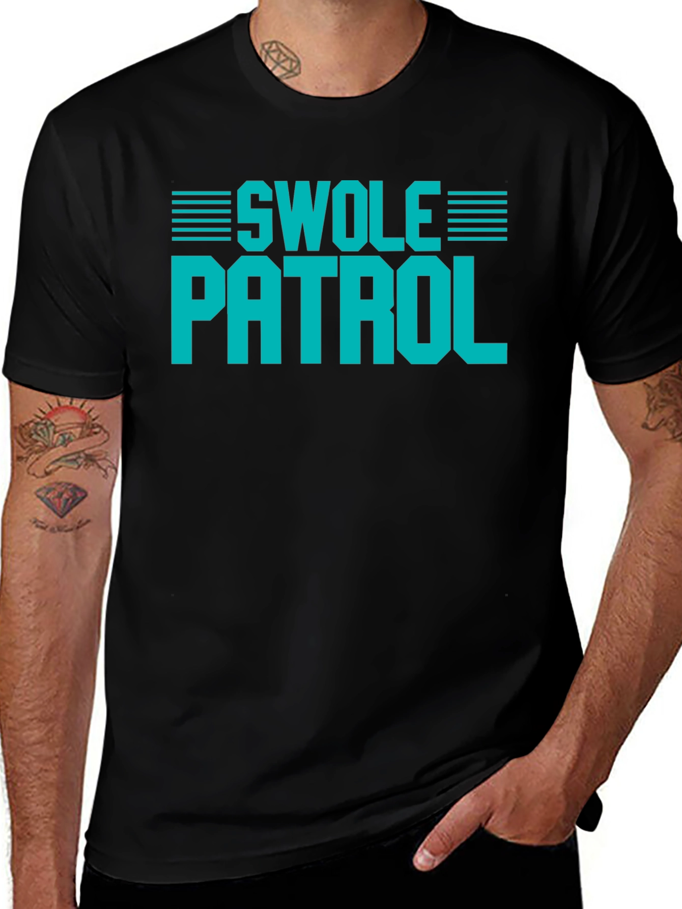 Swole Patrol Graphic Tee - Gym Humor