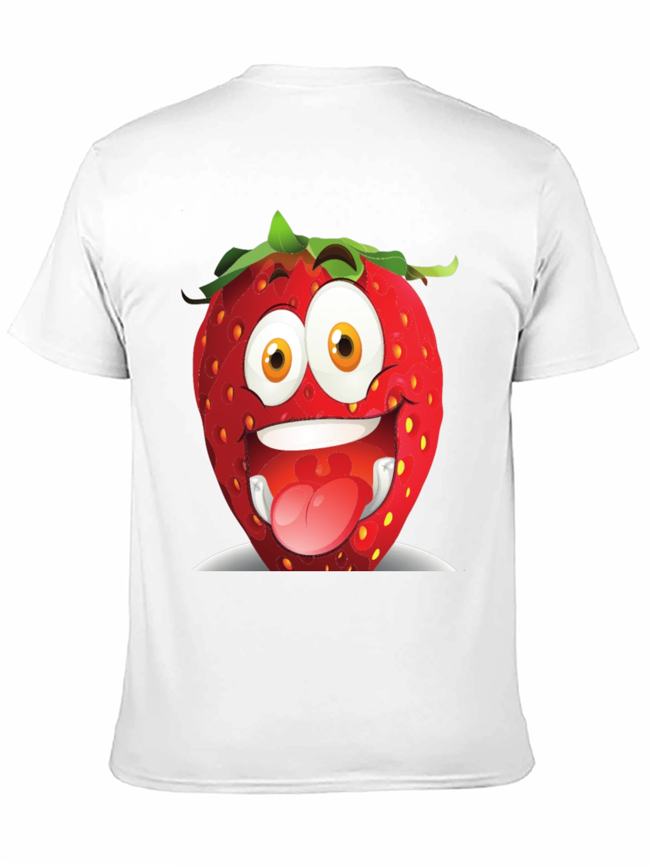 Funny Strawberry Graphic Tee - Black Cotton Shirt