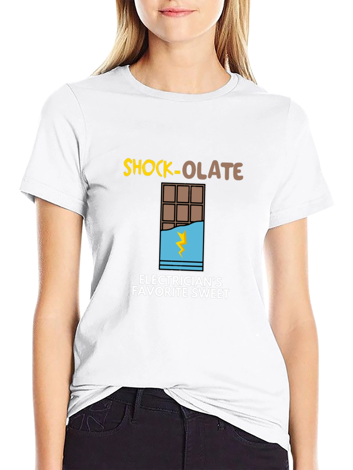 Shock-olate Electricians Favorite Sweet Black T-Shirt