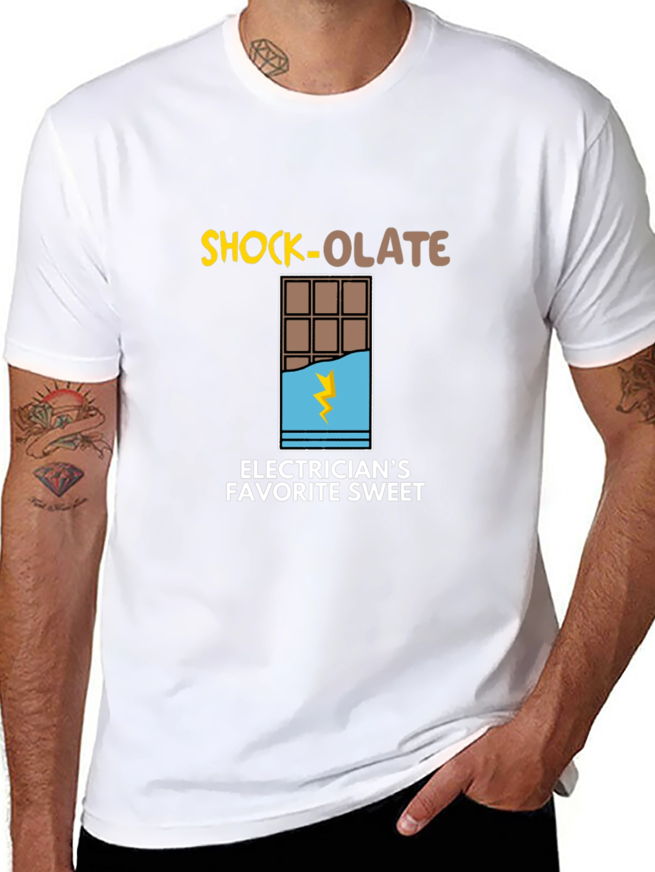 Shock-olate Electricians Favorite Sweet Black T-Shirt