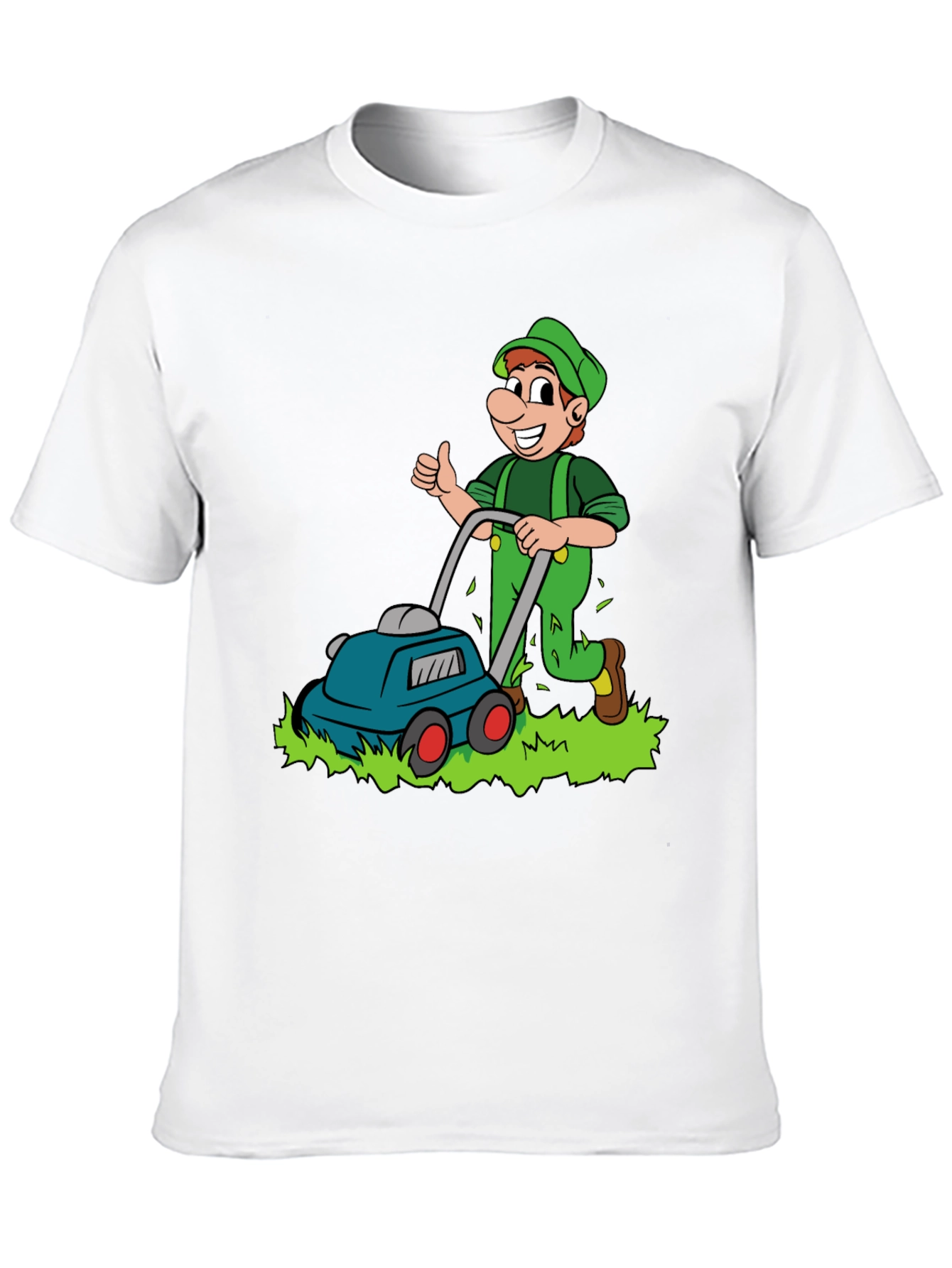 Cartoon Lawn Mower T-Shirt - Black