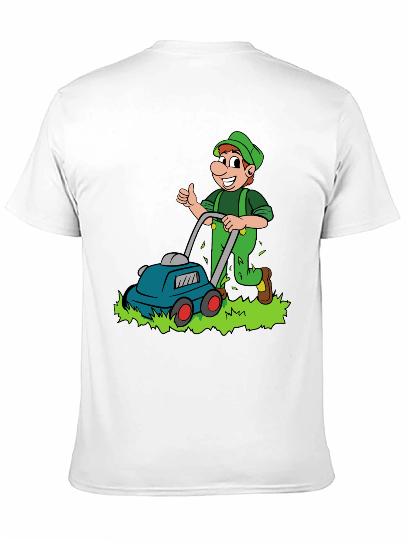 Cartoon Lawn Mower T-Shirt - Black