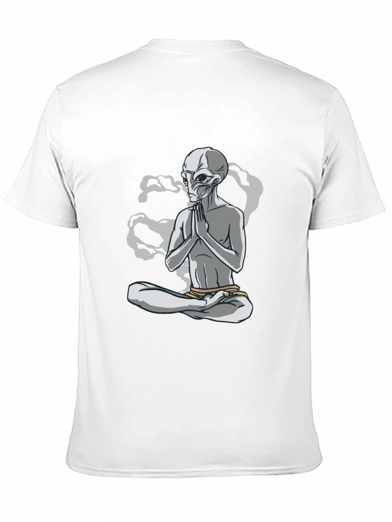 Meditating Alien Graphic T-Shirt - Relaxed Fit