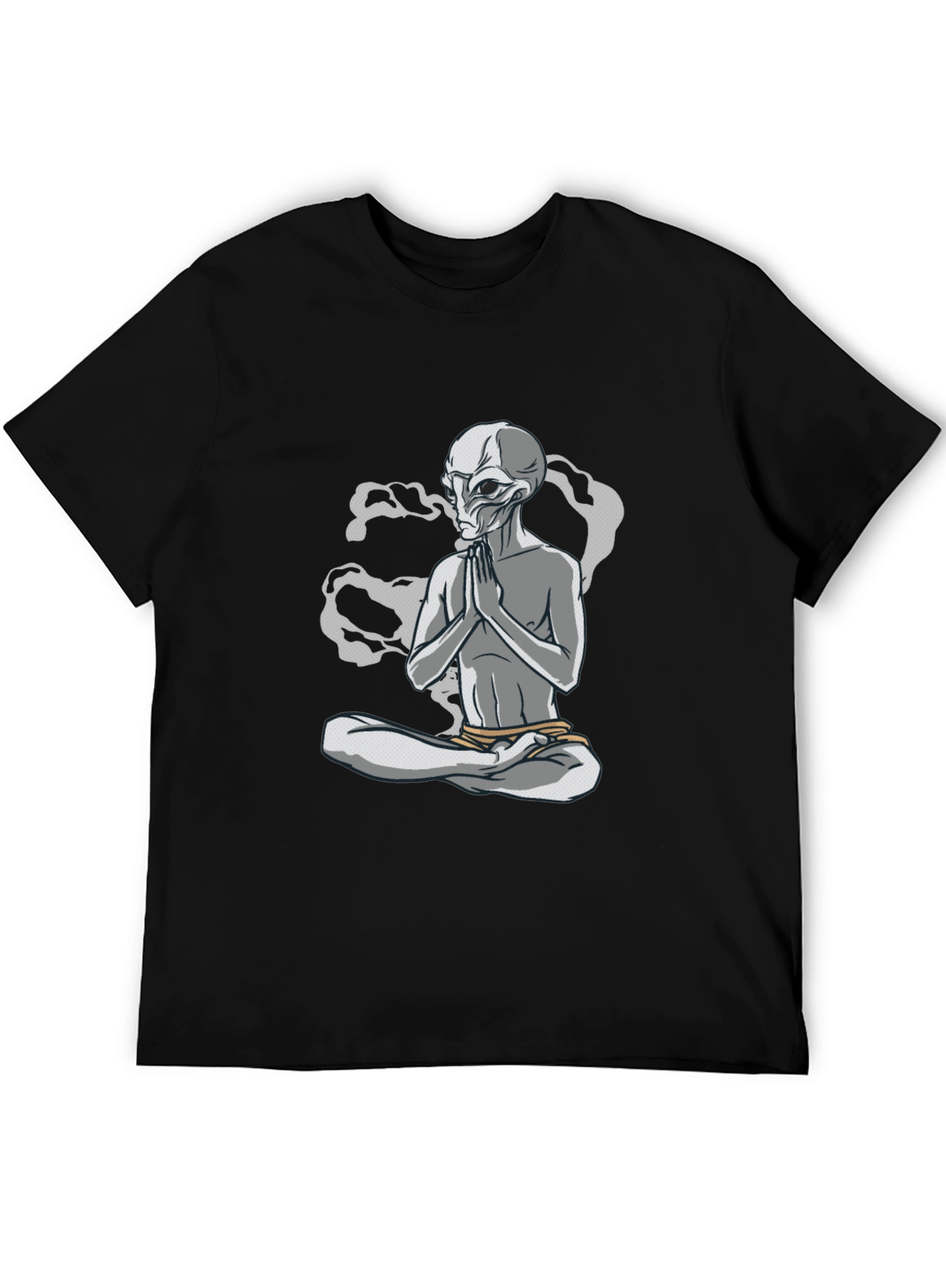 Meditating Alien Graphic T-Shirt - Relaxed Fit