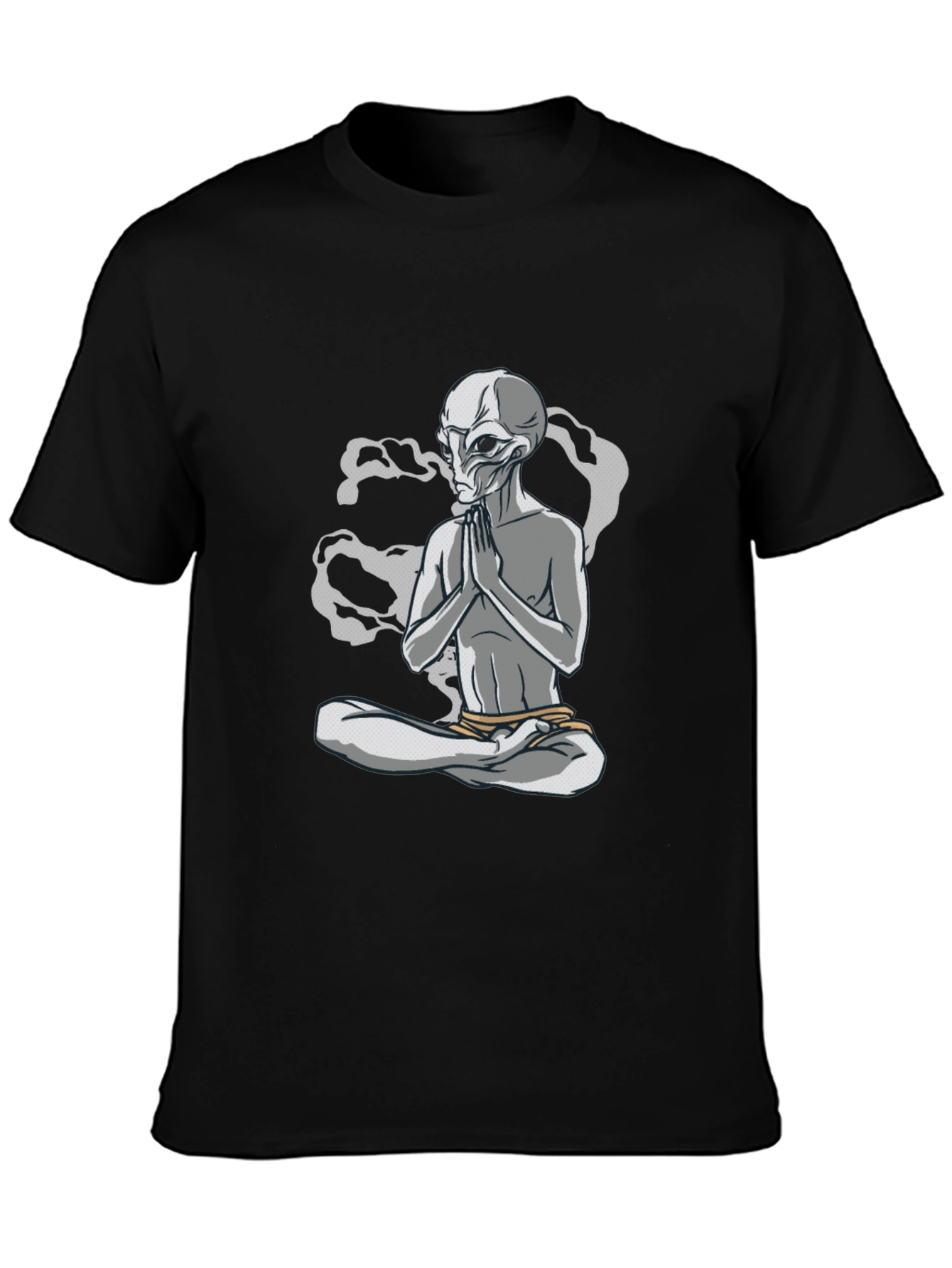 Meditating Alien Graphic T-Shirt - Relaxed Fit