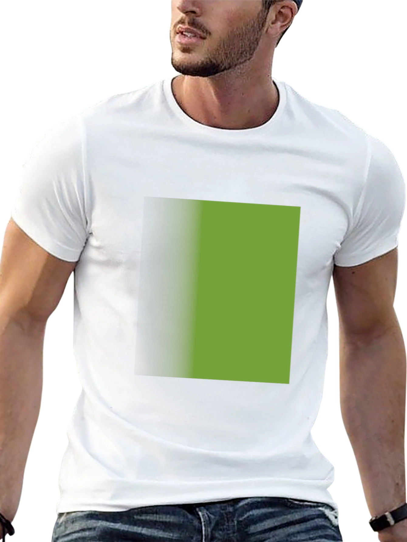 Modern Gradient Square Black T-Shirt