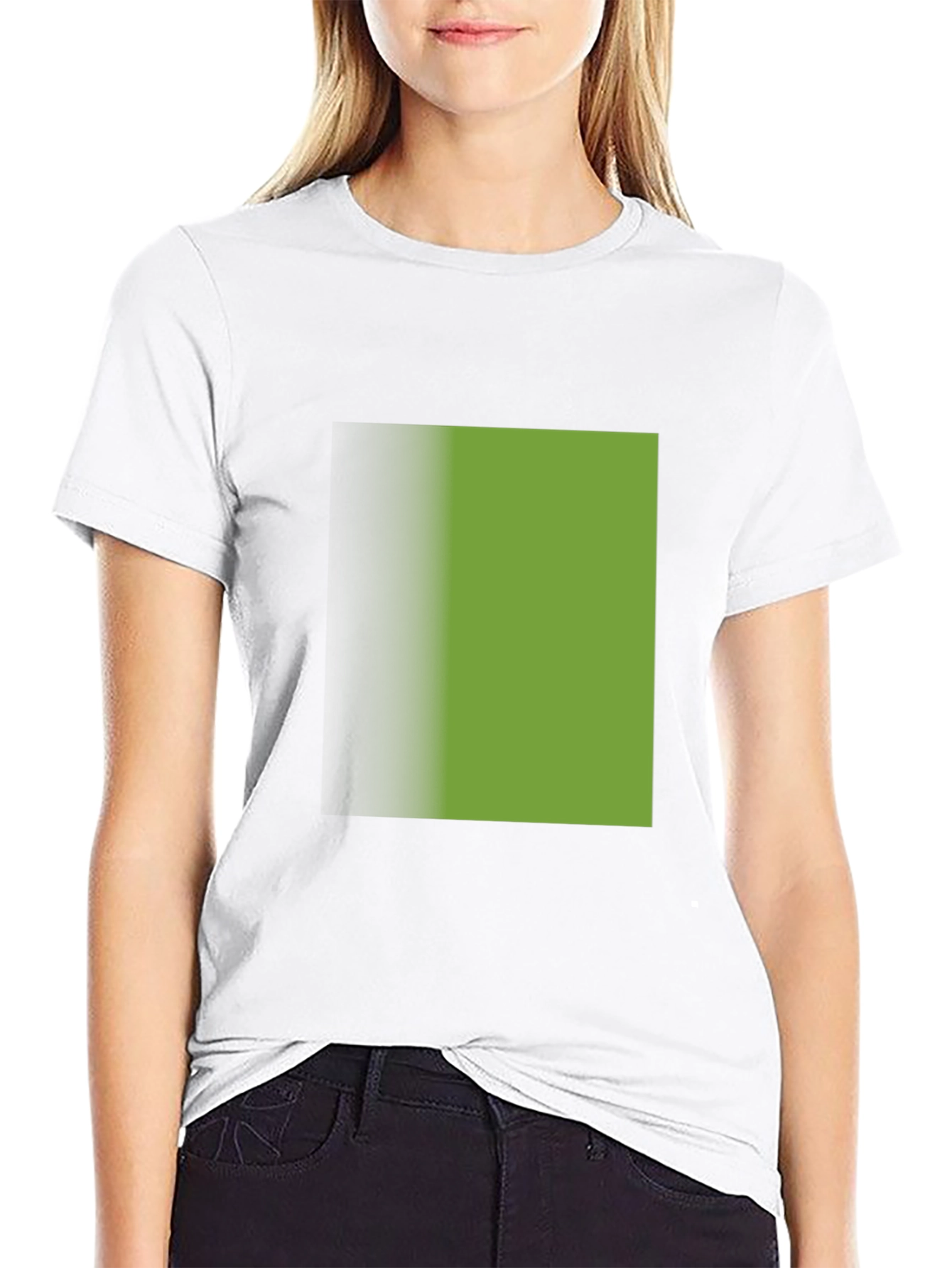 Modern Gradient Square Black T-Shirt