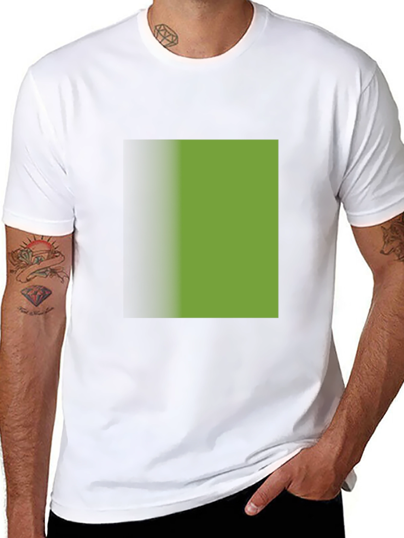 Modern Gradient Square Black T-Shirt