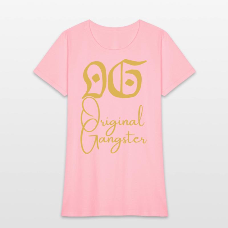 O.G. Original Gangster (Gold gothic & cursive font