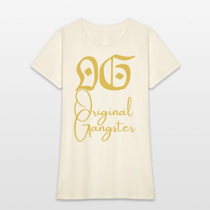 O.G. Original Gangster (Gold gothic & cursive font