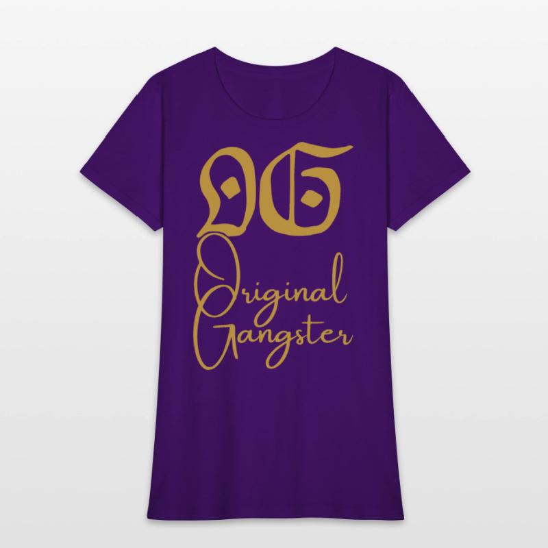 O.G. Original Gangster (Gold gothic & cursive font