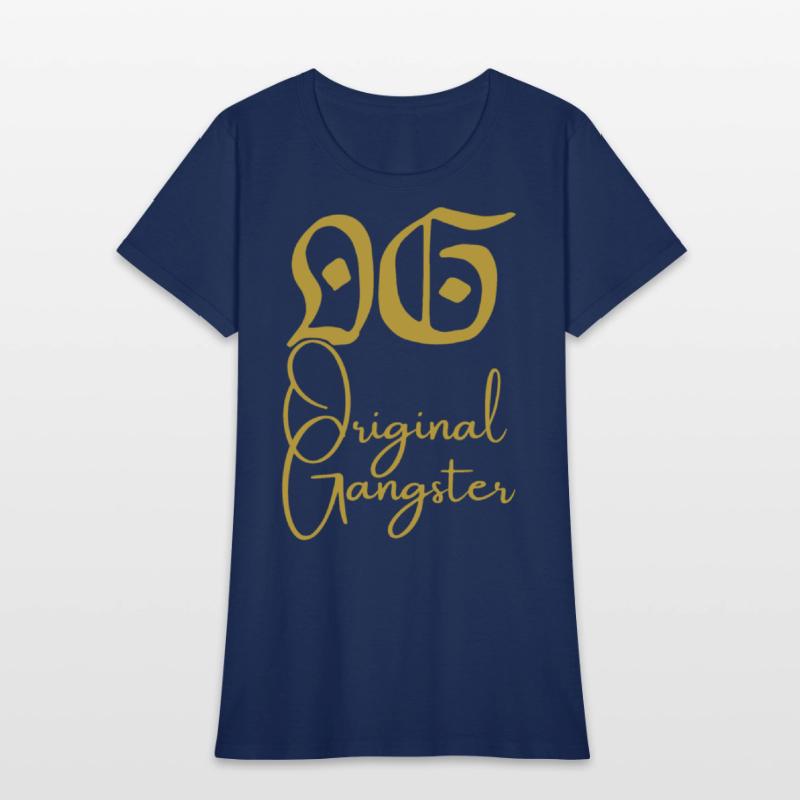 O.G. Original Gangster (Gold gothic & cursive font