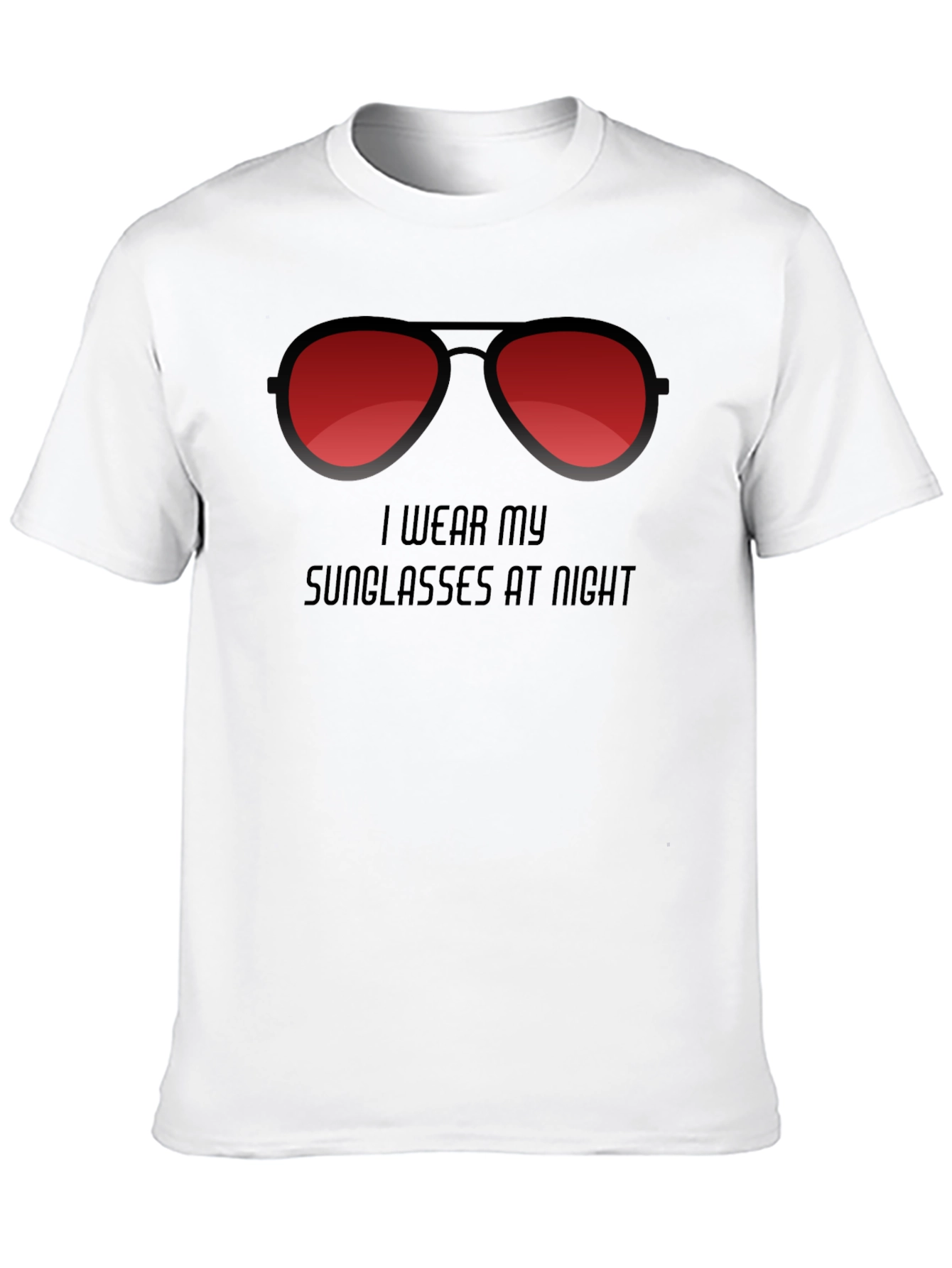 Sunglasses at Night Graphic Tee - Trendy Style