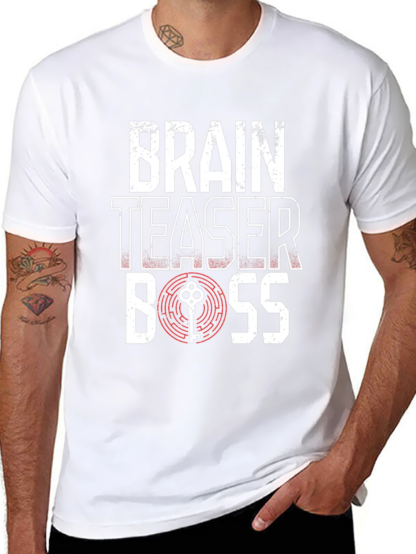 Brain Teaser Boss Graphic T-Shirt - Puzzle Solver Tee