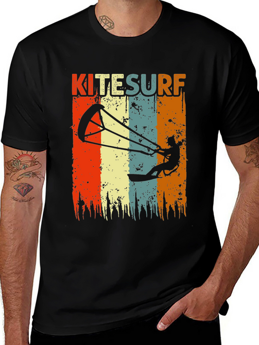 Kitesurf Retro Graphic T-Shirt | Vintage Style Surfing Tee