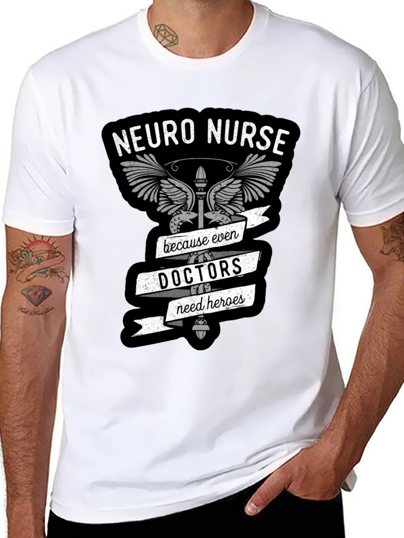 Neuro Nurse T-Shirt: Doctors Need Heroes Too!