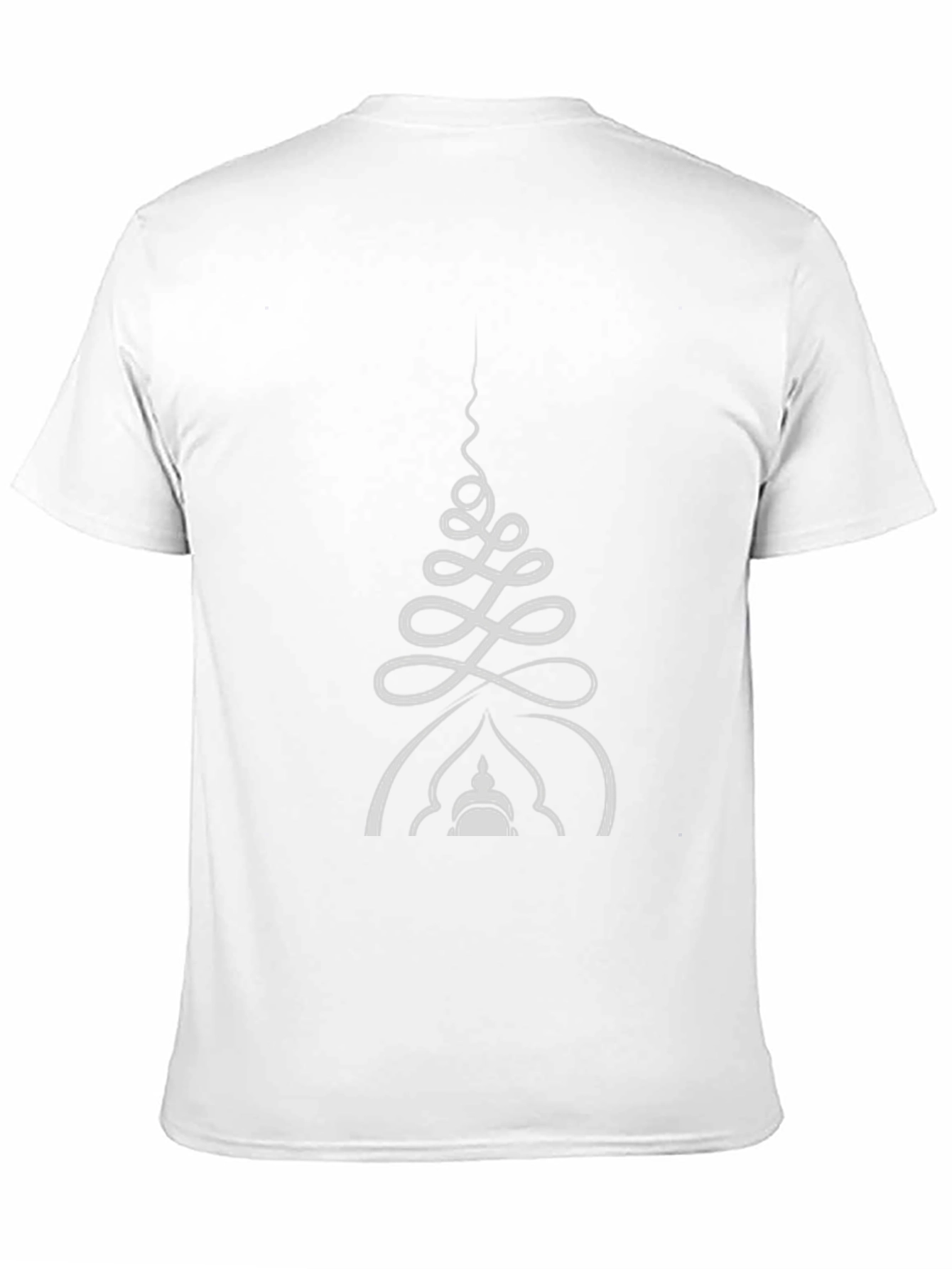 Unisex Black T-Shirt with White Spiritual Design