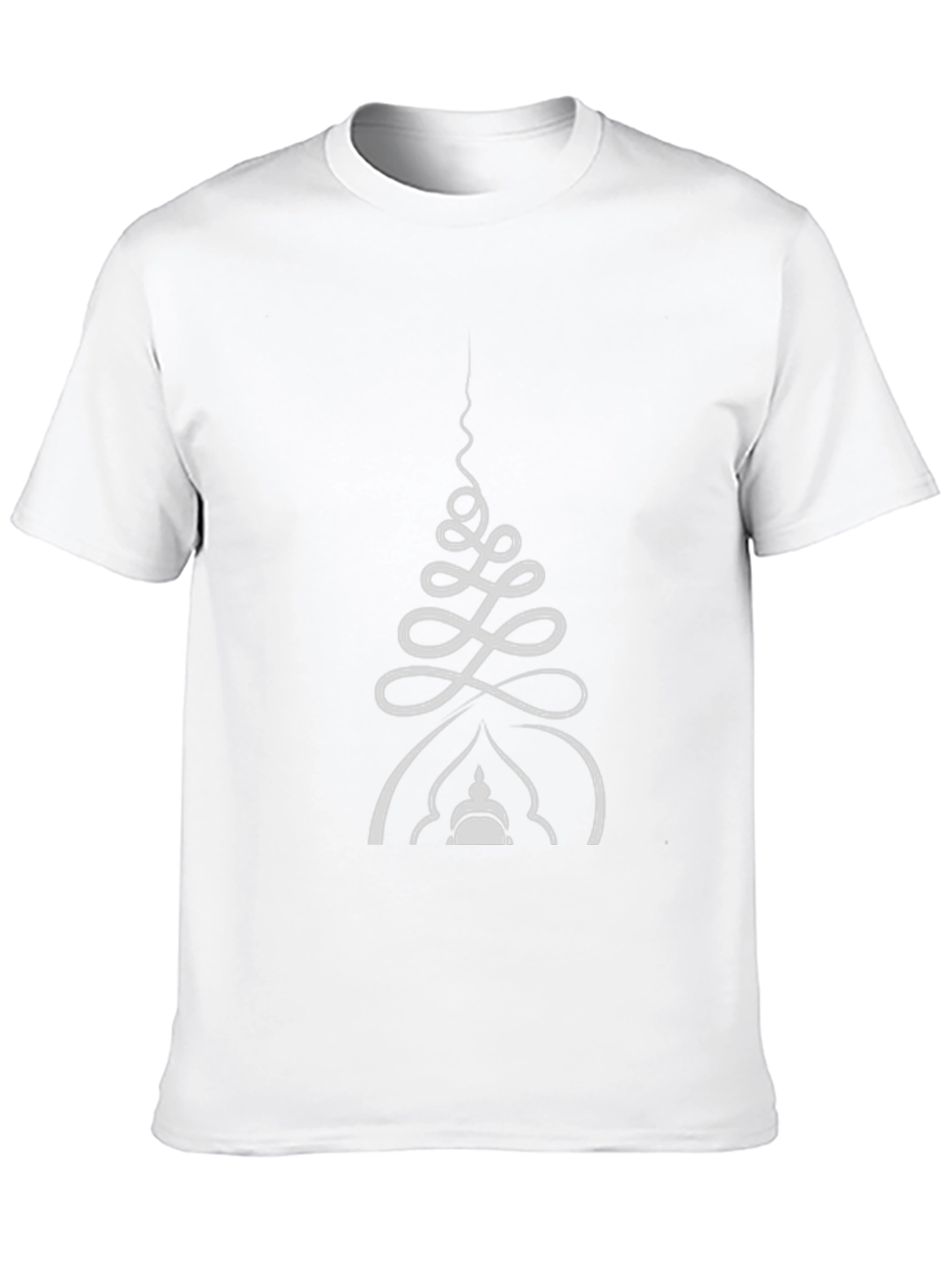 Unisex Black T-Shirt with White Spiritual Design