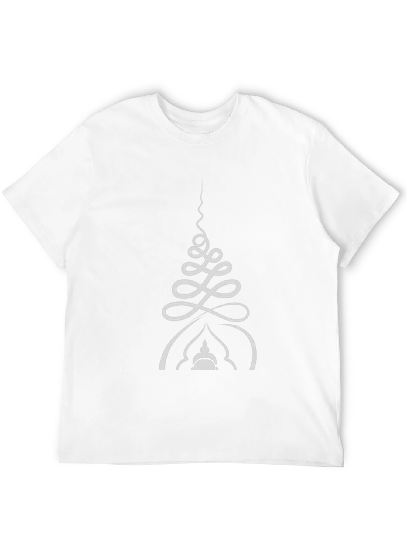 Unisex Black T-Shirt with White Spiritual Design