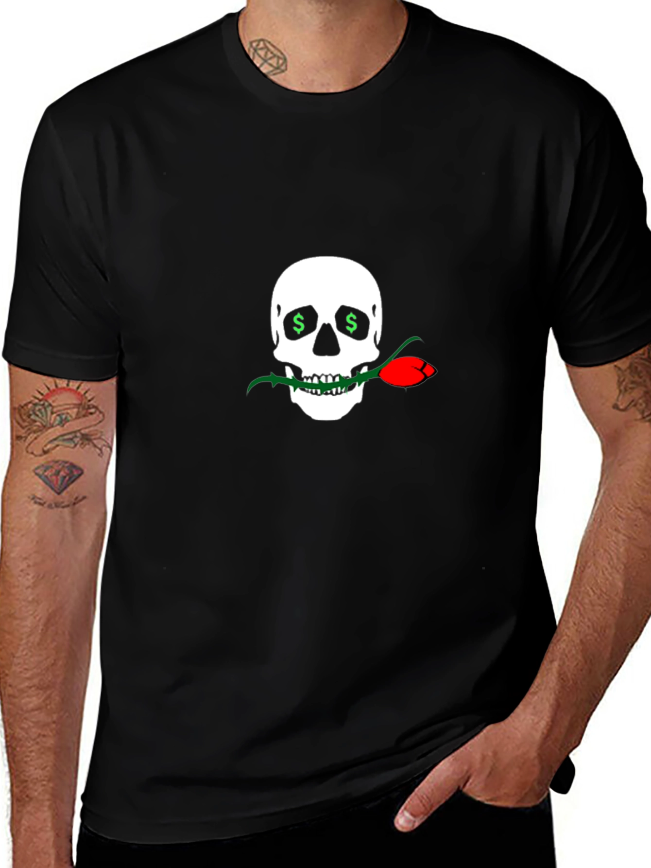 Skull & Rose Graphic Tee - Bold Streetwear
