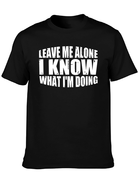 Leave Me Alone Mens Black T-Shirt