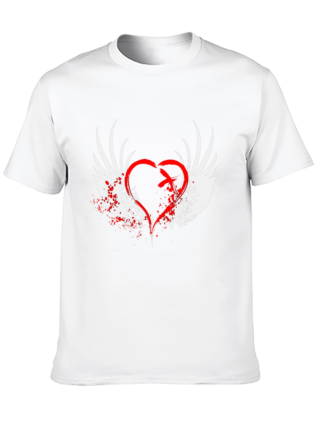 Winged Heart Graphic Black T-Shirt