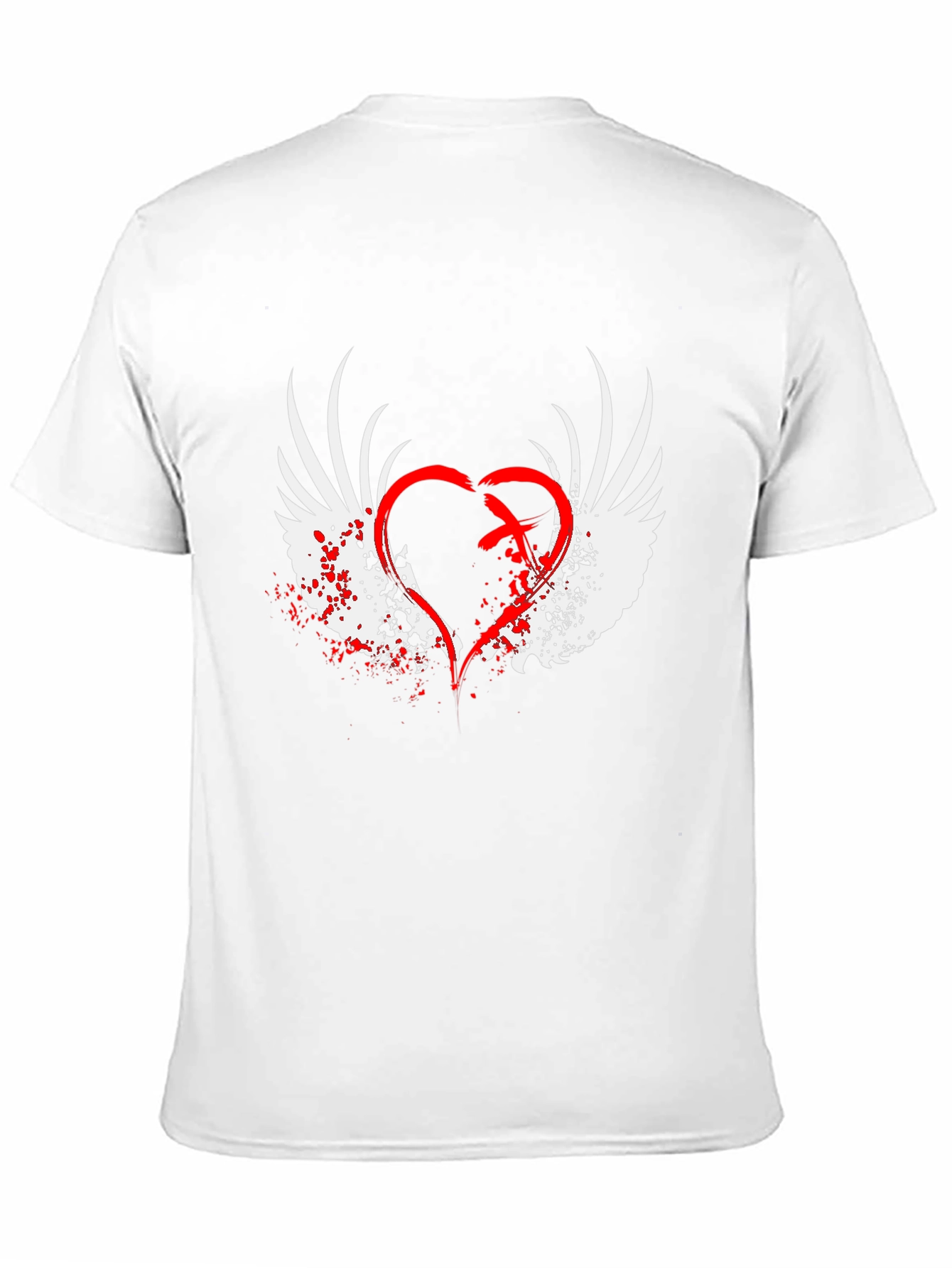 Winged Heart Graphic Black T-Shirt