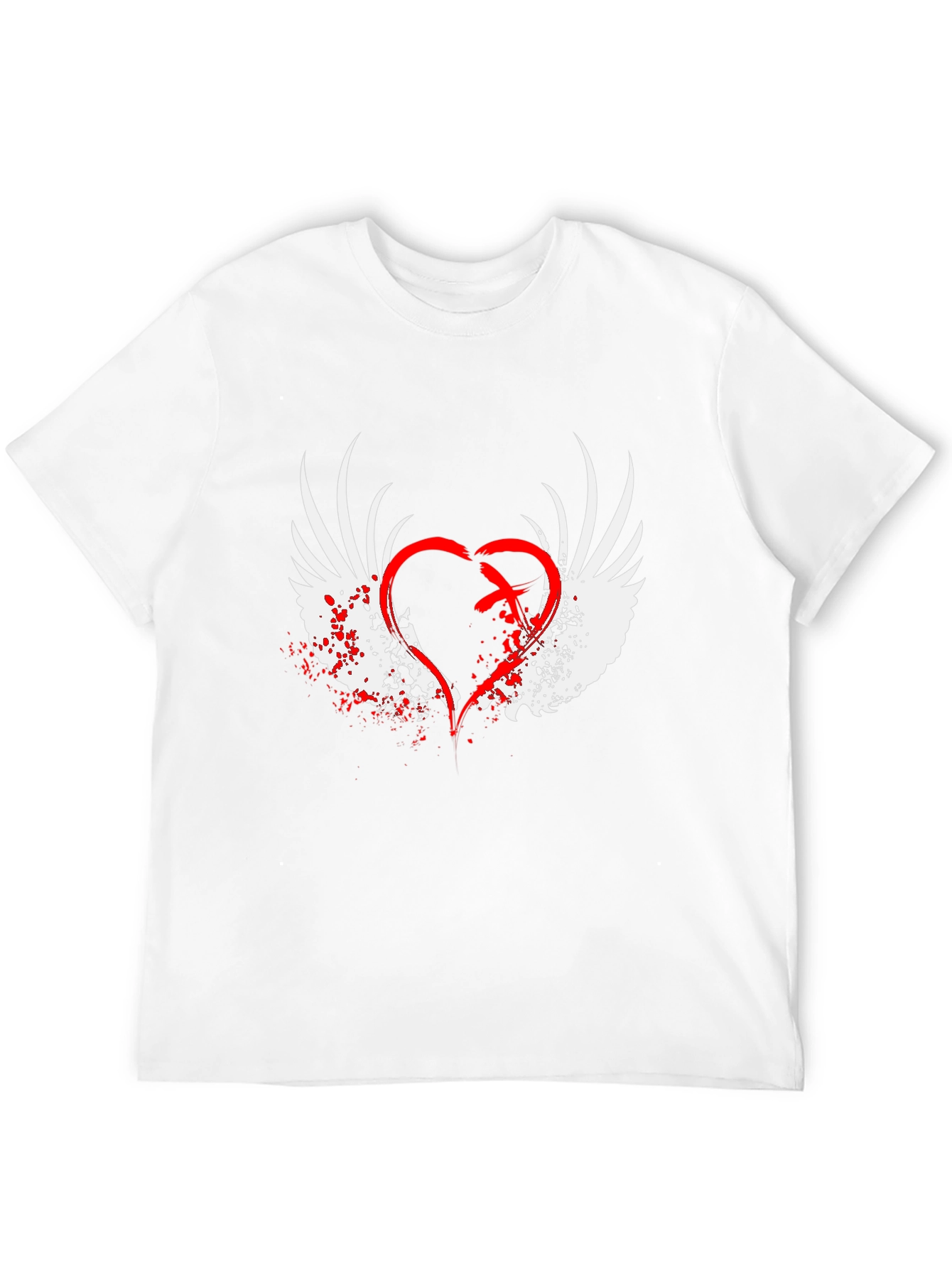 Winged Heart Graphic Black T-Shirt
