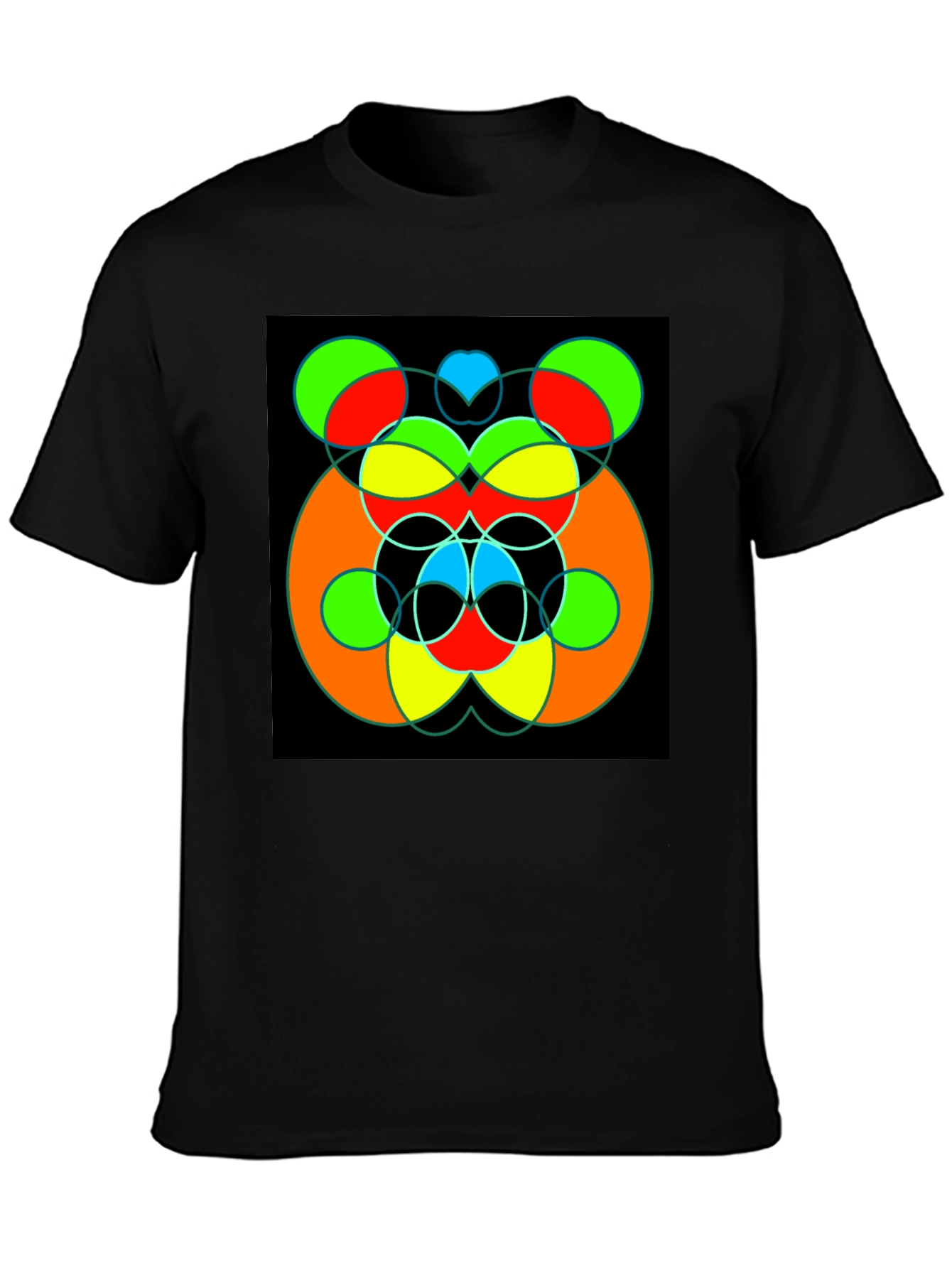 Abstract Geometric Circle Design T-Shirt