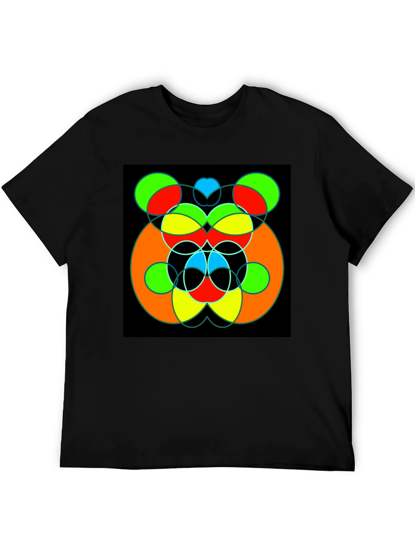 Abstract Geometric Circle Design T-Shirt