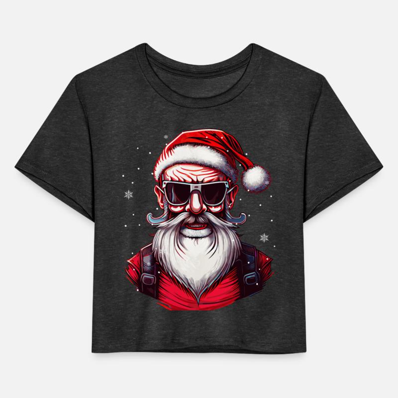 Old Rocker Santa Claus Rock n Roll Metal Christmas