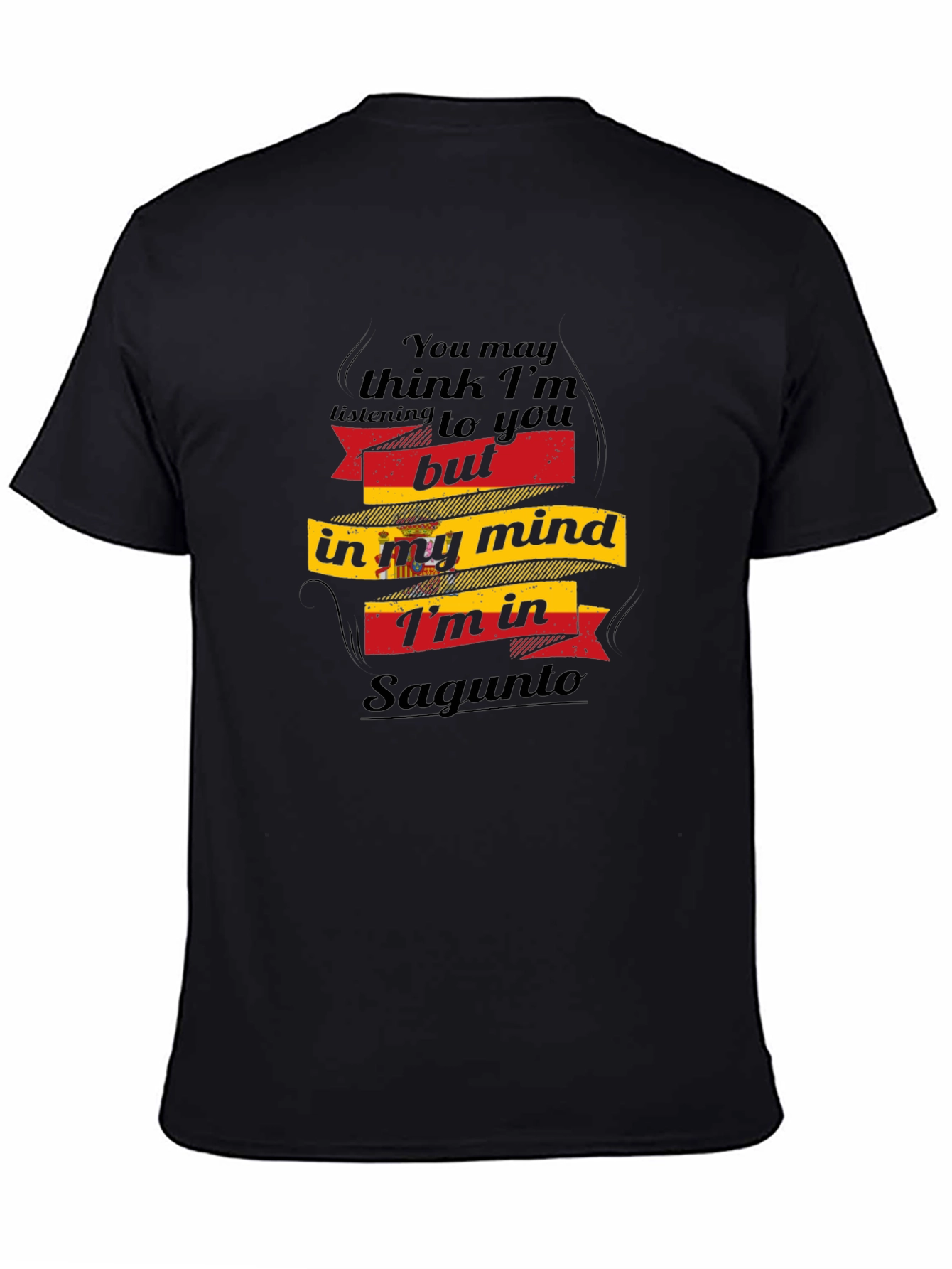 Sagunto Mind T-Shirt - Black Cotton Tee