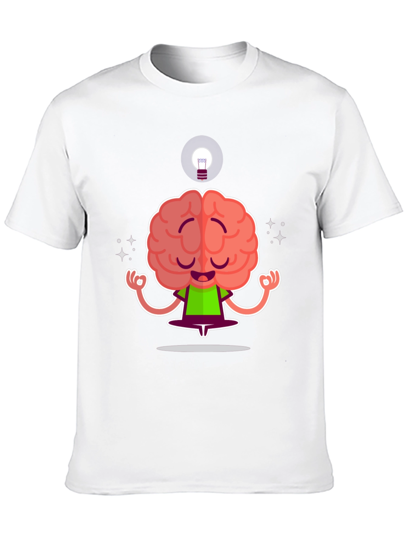 Zen Brain Black T-Shirt - Meditating Mind