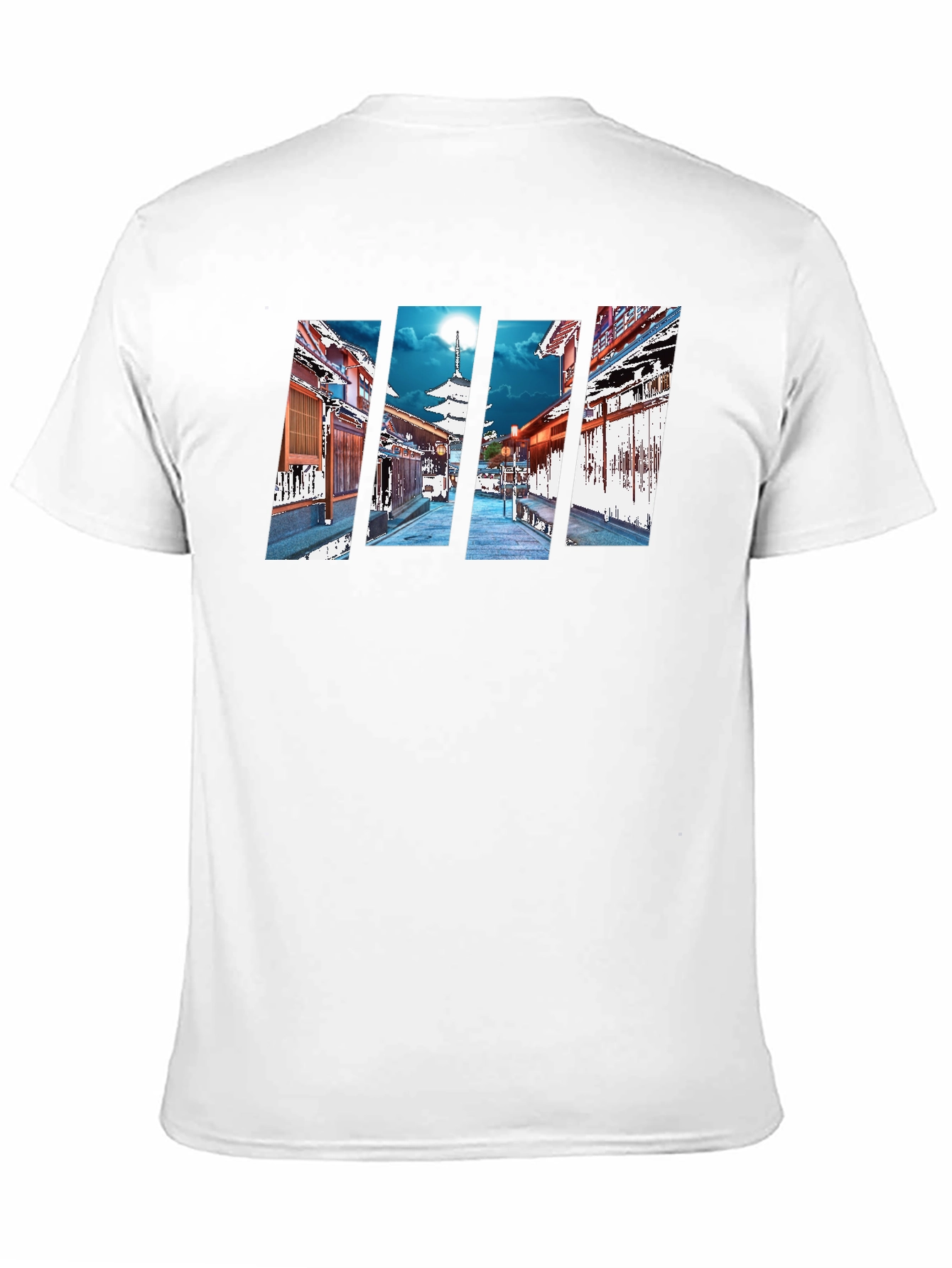 Japanese Pagoda Graphic Black T-Shirt