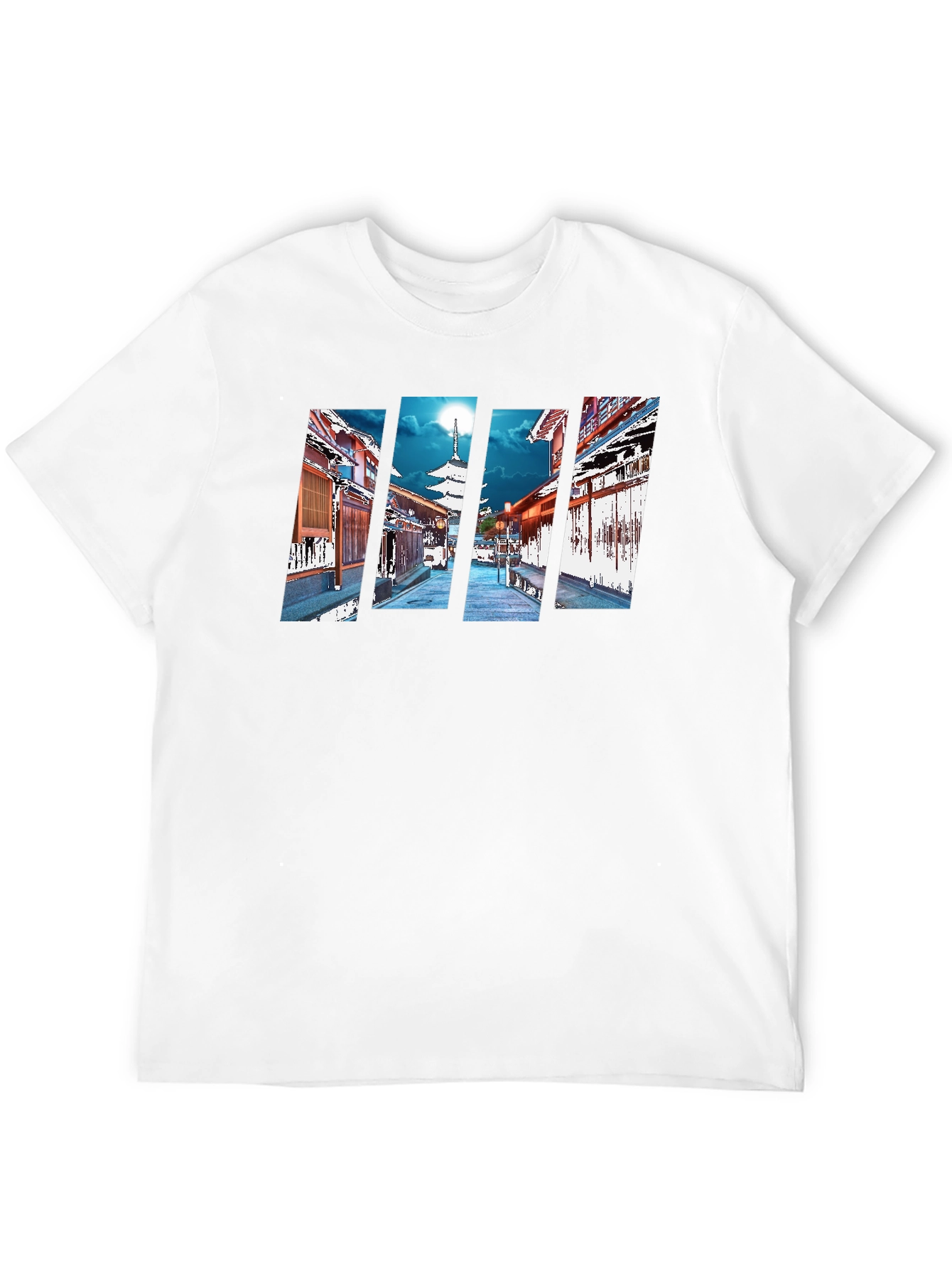 Japanese Pagoda Graphic Black T-Shirt