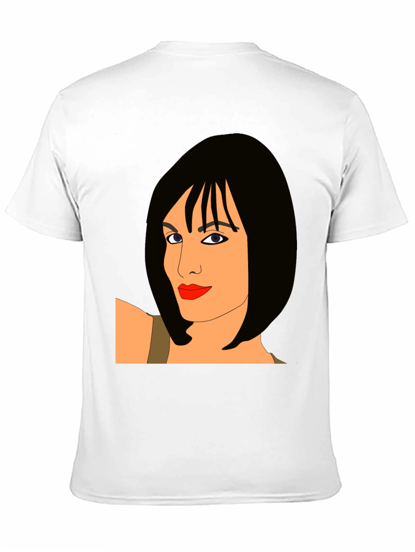 Stylish Black T-Shirt with Graphic Woman Design