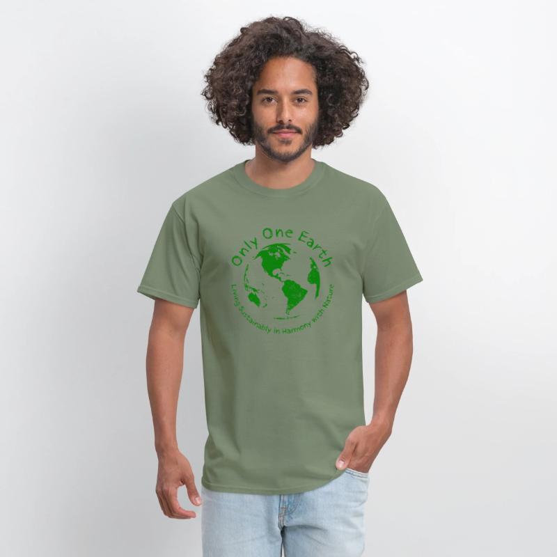 Only One Earth - dark green vintage design