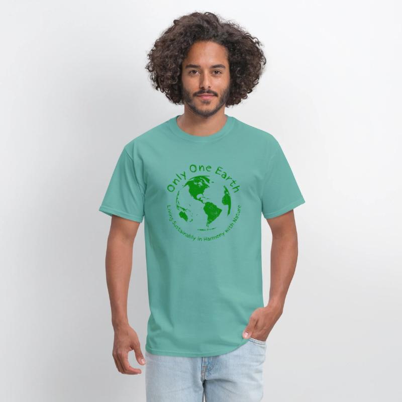 Only One Earth - dark green vintage design