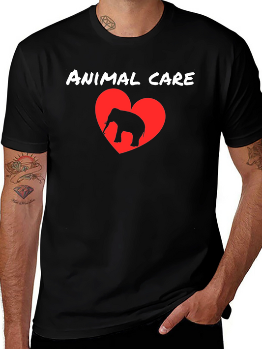Animal Care Elephant Heart T-Shirt
