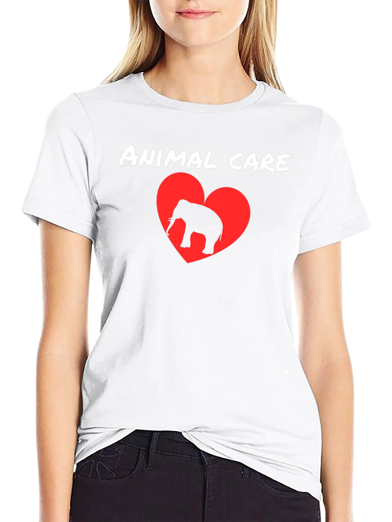 Animal Care Elephant Heart T-Shirt