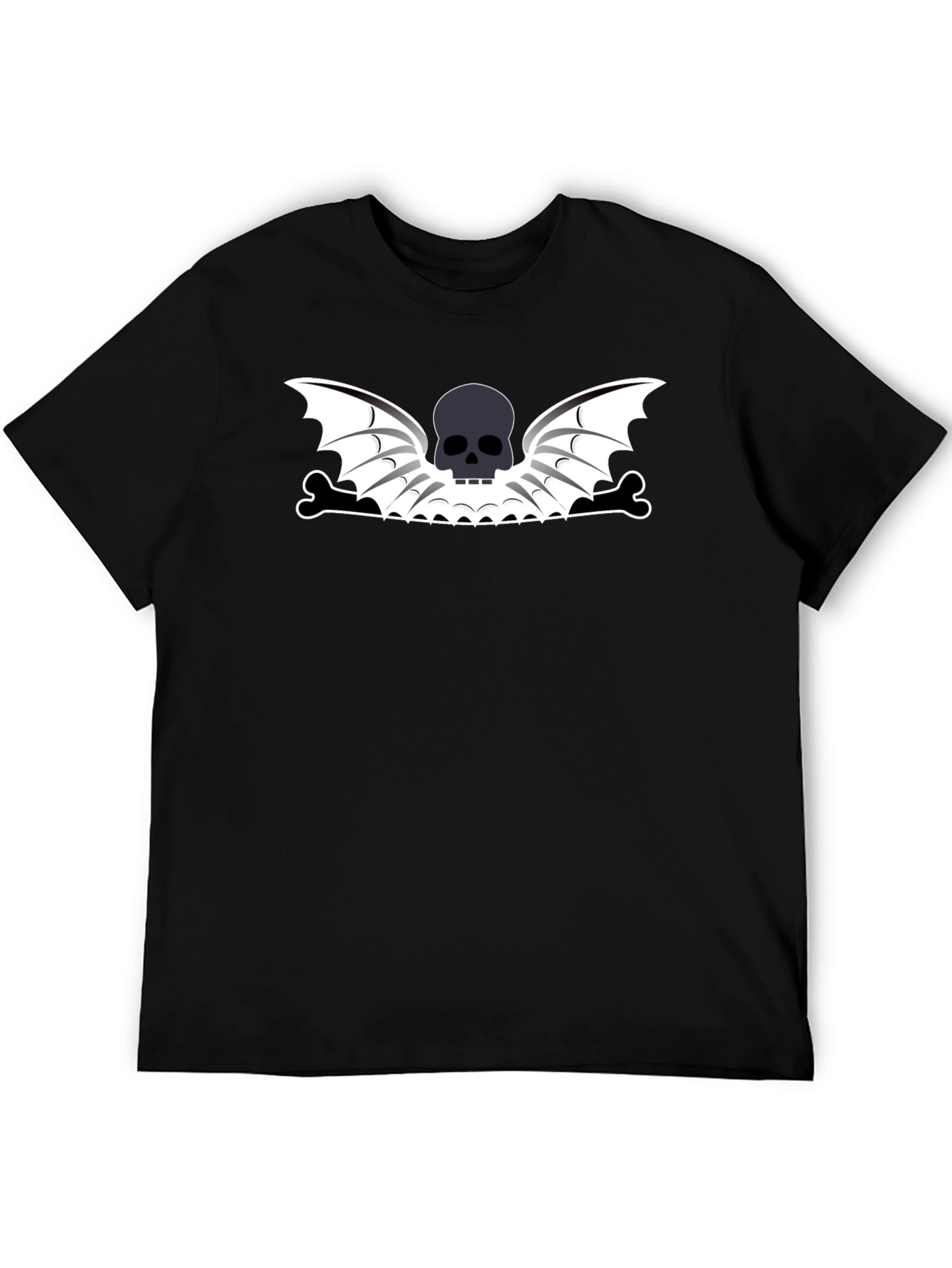 Skull Wings Black T-Shirt - Edgy Graphic Tee
