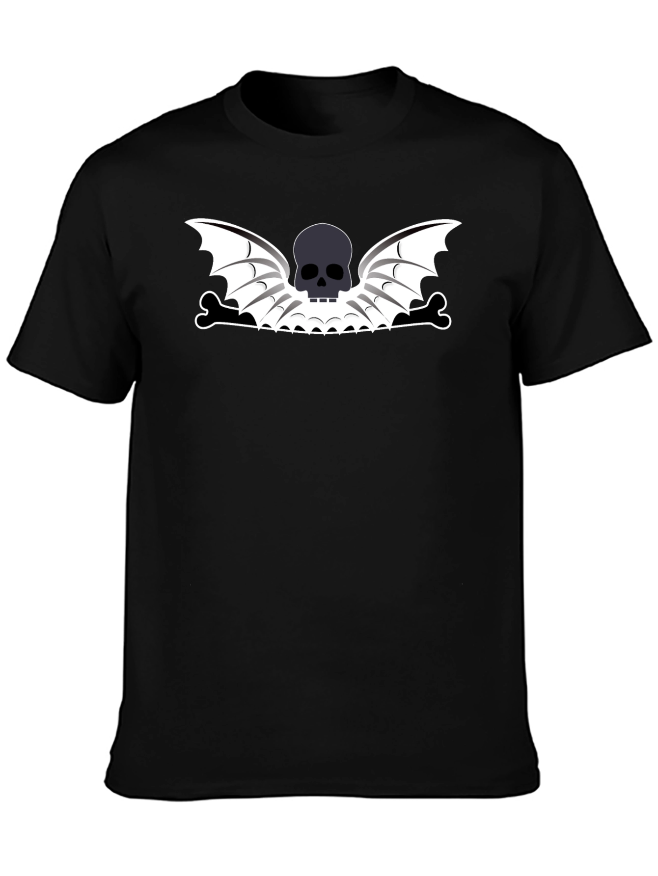 Skull Wings Black T-Shirt - Edgy Graphic Tee