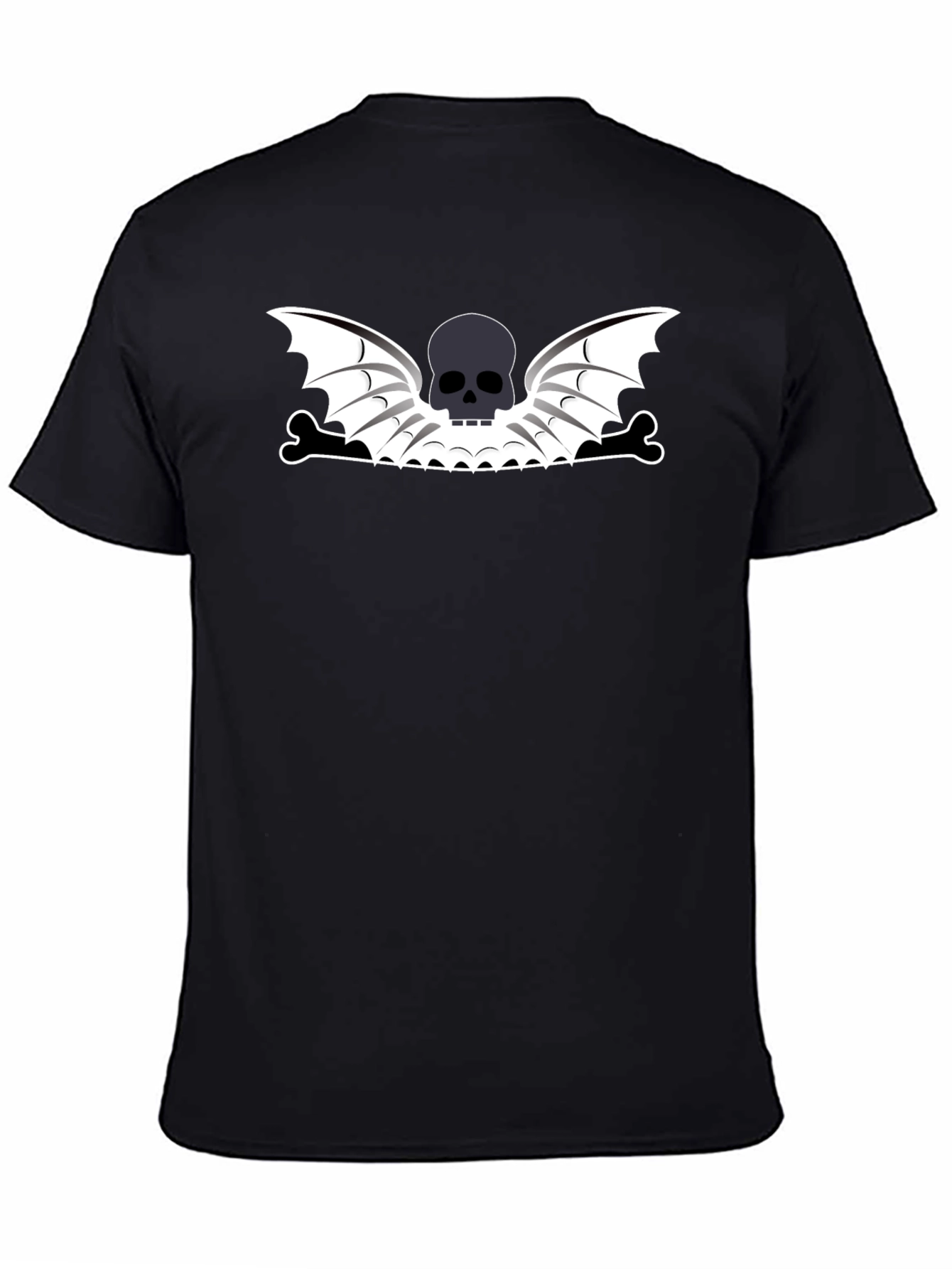 Skull Wings Black T-Shirt - Edgy Graphic Tee