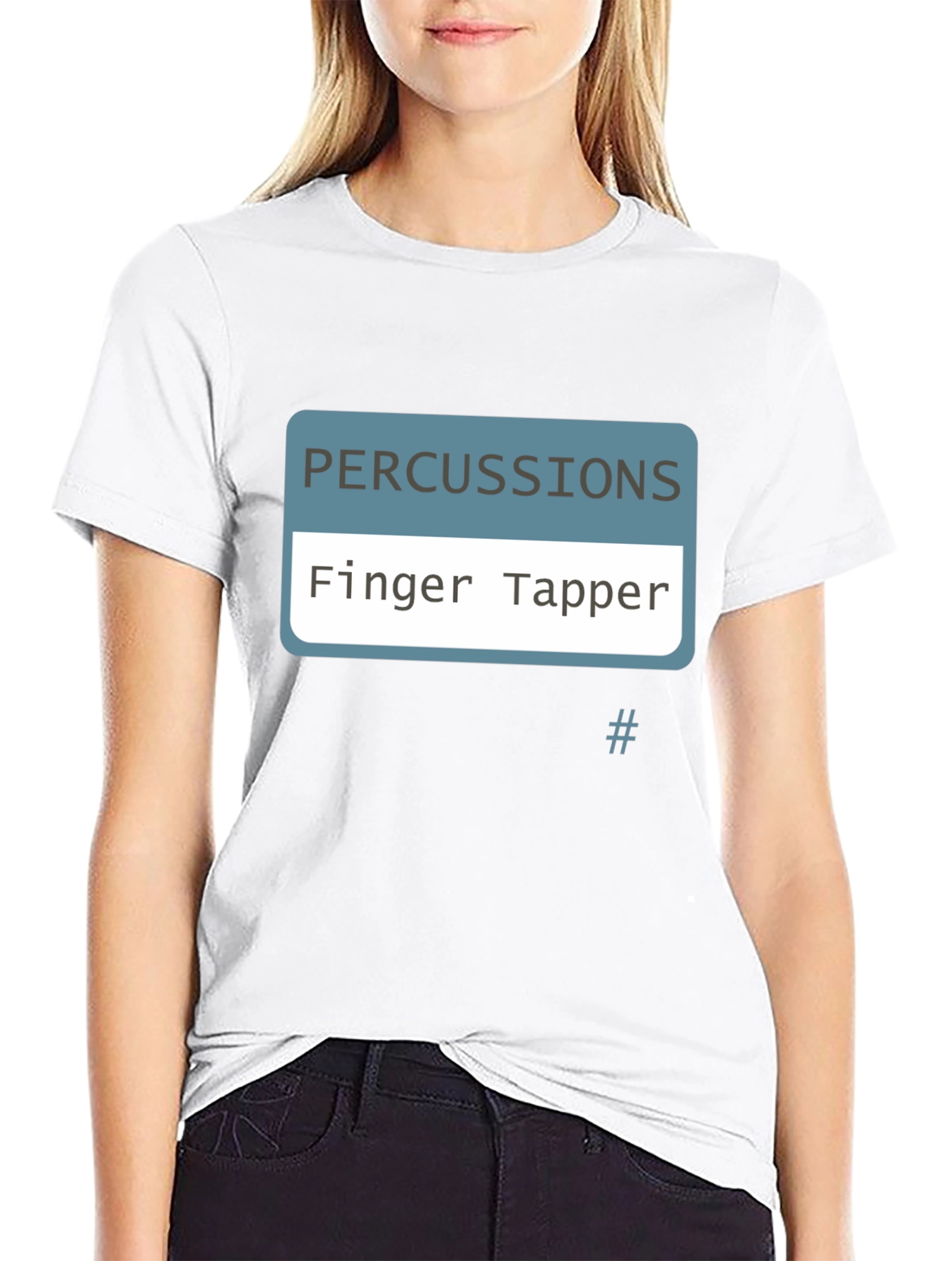 Finger Tapper Percussionist Black T-Shirt