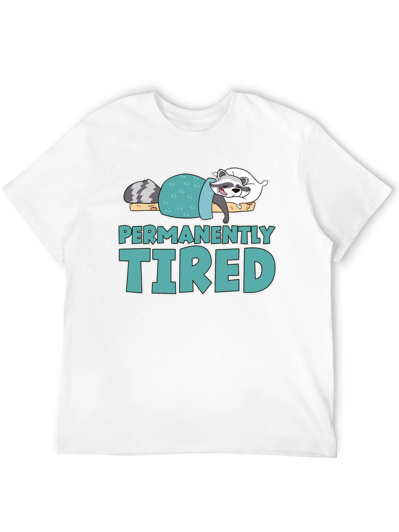 Permanently Tired Raccoon Graphic T-Shirt
